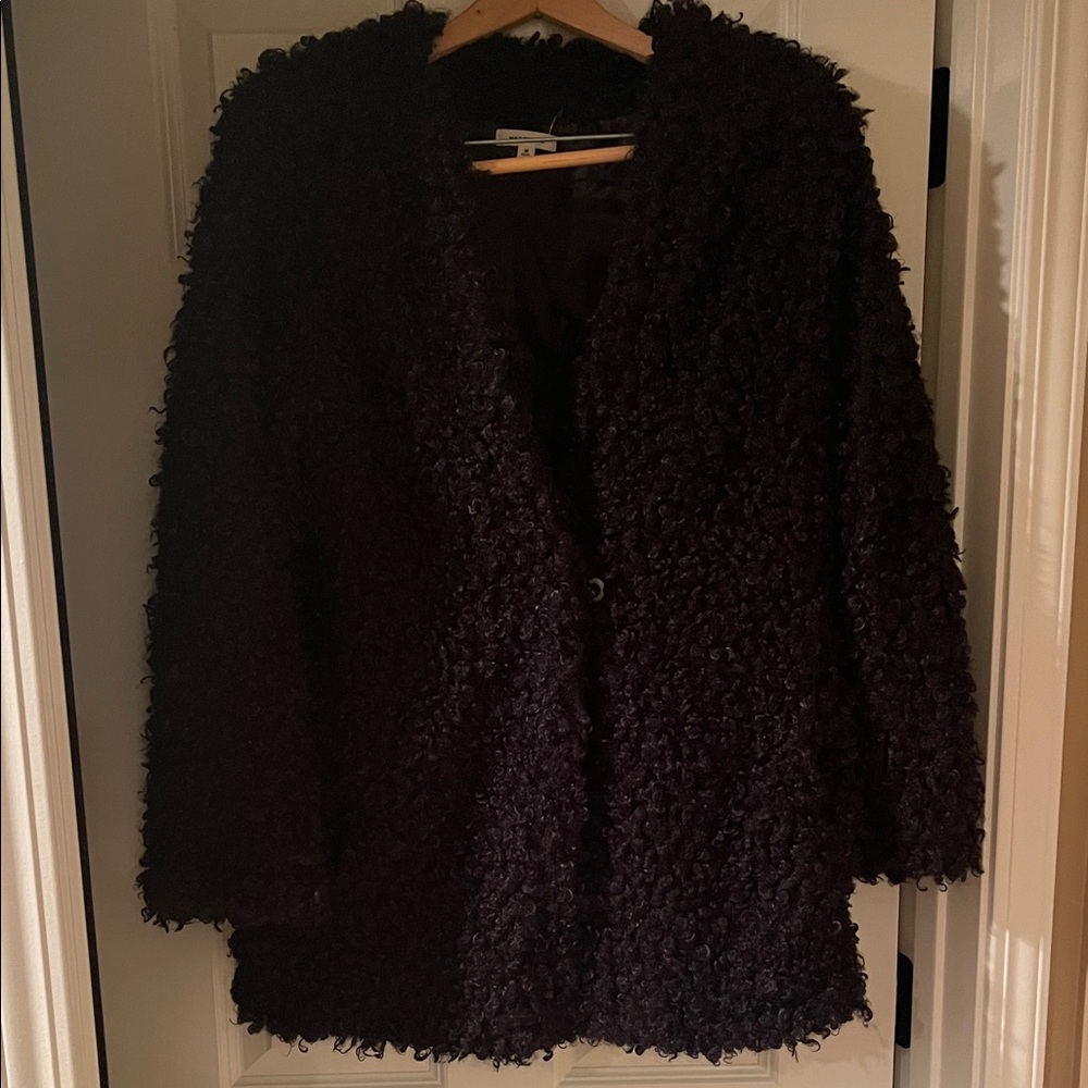 Max Studio Black Teddy Jacket